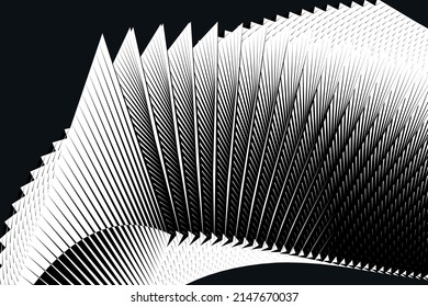 Abstract halftone lines background, geometric dynamic pattern, vector modern design texture.