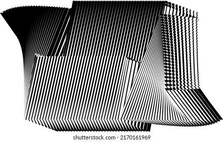 Abstract halftone lines background, geometric dynamic pattern, vector modern design texture.