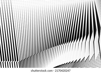 Abstract Halftone Lines Background, Geometric Dynamic Pattern, Vector Modern Design Texture.