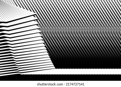 Abstract halftone lines background, geometric dynamic pattern, vector modern design texture.