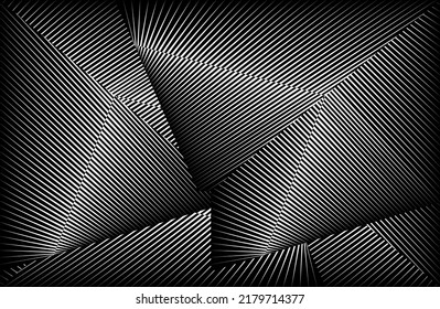 Abstract halftone lines background, geometric dynamic pattern, vector modern design texture.