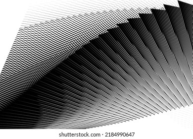 Abstract halftone lines background, geometric dynamic pattern, vector modern design texture.