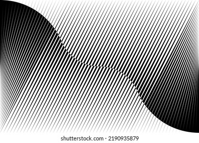 Abstract halftone lines background, geometric dynamic pattern, vector modern design texture.