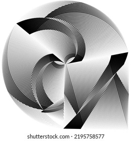 Abstract halftone lines background, geometric dynamic pattern, vector modern design element.