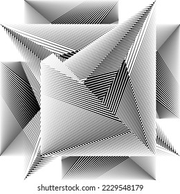 fondo de líneas de semitono abstracto patrón dinámico geométrico textura vectorial