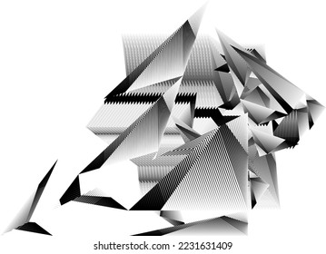 abstract halftone lines background geometric dynamic pattern vector modern design texture