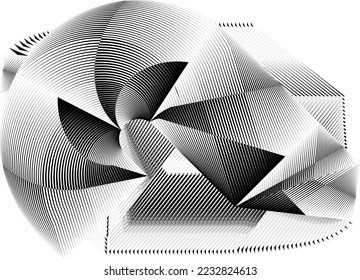 fondo de líneas de medio tono abstracto patrón geométrico dinámico vector elemento de diseño moderno