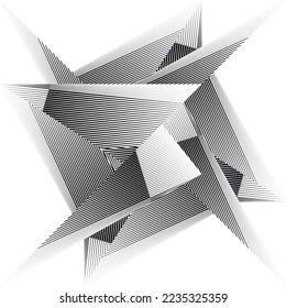 abstract halftone lines background, geometric dynamic pattern, vector modern design element