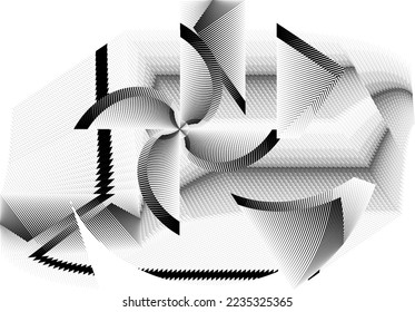 abstract halftone lines background, geometric dynamic pattern, vector modern design element
