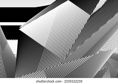 abstrakter Hintergrund, geometrisches dynamisches Muster, Vektordesign-Struktur