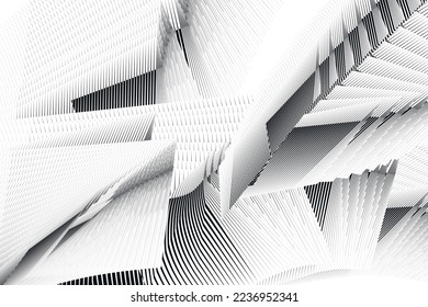 abstract halftone lines background, geometric dynamic pattern, vector modern design texture
