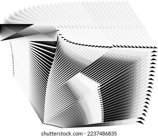 abstract halftone lines background, geometric dynamic pattern, vector modern design texture