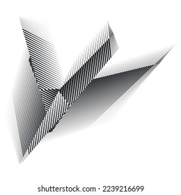 abstract halftone lines background, geometric dynamic pattern, vector modern design element