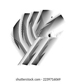 abstract halftone lines background, geometric dynamic pattern, vector modern design texture