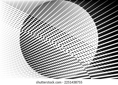 abstract halftone lines background, geometric dynamic pattern, vector modern design black and white texture