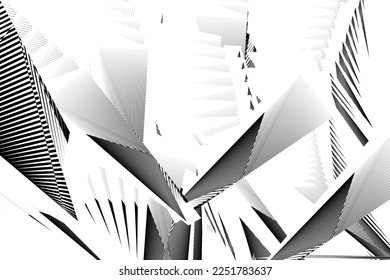 abstract halftone lines background, geometric dynamic pattern, vector modern design black and white texture