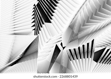abstract halftone lines background, geometric dynamic pattern, vector modern design black and white texture