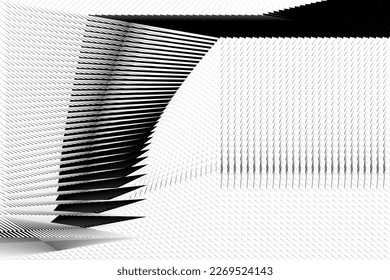 abstrakter Hintergrund, geometrisches dynamisches Muster, modernes Vektordesign, schwarz-weiße Textur