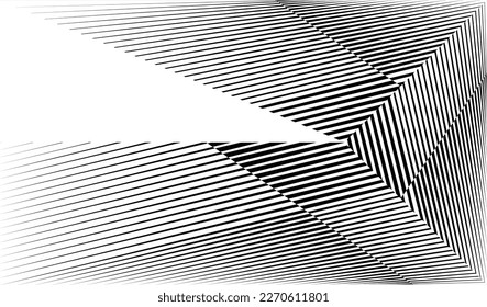 abstract halftone lines background, geometric dynamic pattern, vector modern design black and white texture