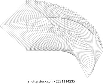 abstract halftone lines background, geometric dynamic pattern, vector modern design element