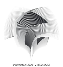 abstract halftone lines background, geometric dynamic pattern, vector modern design element