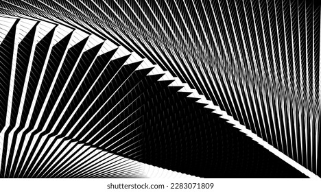 abstract halftone lines background, geometric dynamic pattern, vector design element