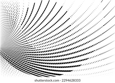 abstract halftone lines background, geometric dynamic pattern, vector modern design black and white texture