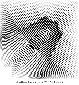 fondo abstracto de las líneas del semitono, patrón dinámico geométrico, textura moderna del diseño del Vector