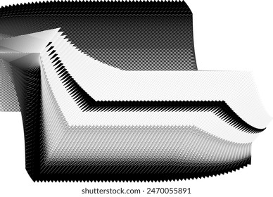 fondo abstracto de las líneas de medio tono, patrón dinámico geométrico, elemento de diseño moderno de Vector
