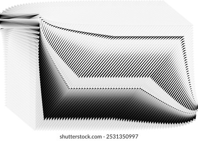 plano de fundo de linhas de meio-tom abstratas, padrão dinâmico geométrico, textura de design moderno vetorial