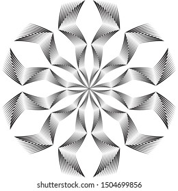Abstract halftone lines background, minimal geometric dynamic pattern, vector modern design black and white texture.