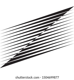 Abstract halftone lines background, minimal geometric dynamic pattern, vector modern design black and white texture.