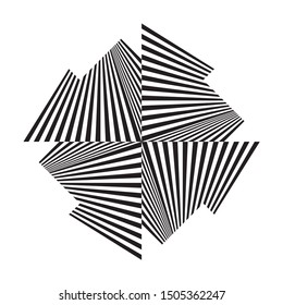 Abstract halftone lines background, minimal geometric dynamic pattern, vector modern design black and white texture.