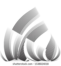 Abstract halftone lines background, minimal geometric dynamic pattern, vector modern design texture.