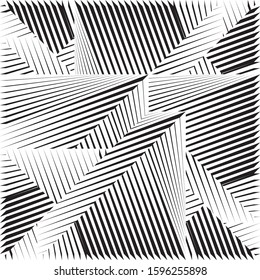 Abstract halftone lines background, minimal geometric dynamic pattern, vector modern design texture.