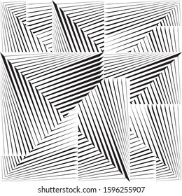 Abstract halftone lines background, minimal geometric dynamic pattern, vector modern design texture.