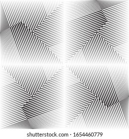 Abstract halftone lines background, minimal geometric dynamic pattern, vector modern design texture.