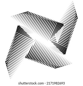 Abstract halftone lines background, minimal geometric dynamic pattern, vector modern design texture.