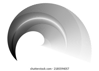 Abstrakte Halbtonlinien Hintergrund, minimales geometrisches dynamisches Muster, Vektordesign-Textur.