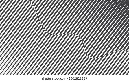 Abstract halftone lines background, minimal geometric dynamic pattern, vector modern design texture for card, cover, poster, decoration. Eps10