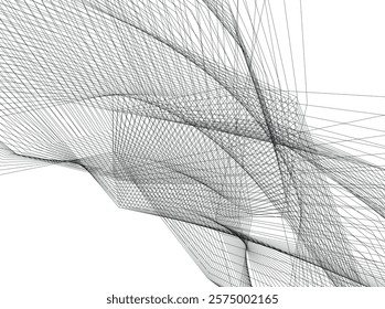 abstract halftone lines background, op art creative geometric dynamic pattern, vector modern design texture