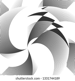 Abstract halftone lines background, trendy geometric black and white pattern, vector modern design texture.
