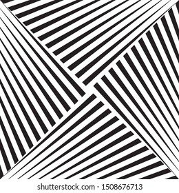 Abstract halftone lines background, trendy geometric dynamic pattern, vector modern design black and white texture.