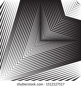 Abstract halftone lines background, trendy geometric dynamic pattern, vector modern design texture.