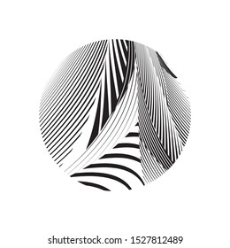 Abstract halftone lines background, trendy geometric dynamic pattern, vector modern design texture.