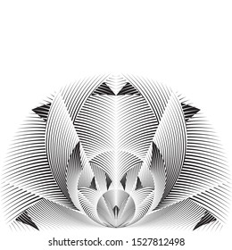 Abstract halftone lines background, trendy geometric dynamic pattern, vector modern design texture.