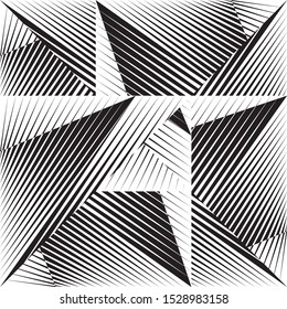 Abstract halftone lines background, trendy geometric dynamic pattern, vector modern design texture.