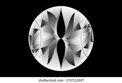 Resumen de líneas de medio tono fondo negro y blanco, patrón dinámico geométrico, textura de diseño moderno vectorial para tarjeta, cubierta, afiche, decoración.