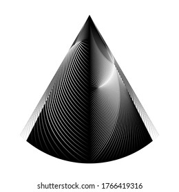Abstract halftone lines black and white background, creative geometric dynamic pattern, vector modern design texture for card, cover, poster, decoration.
