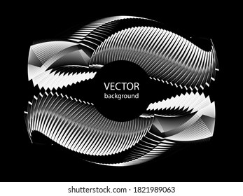 Resumen de líneas de medio tono fondo negro y blanco, patrón geométrico creativo, textura de diseño vectorial moderno para tarjeta, banner, cubierta, afiche, decoración.